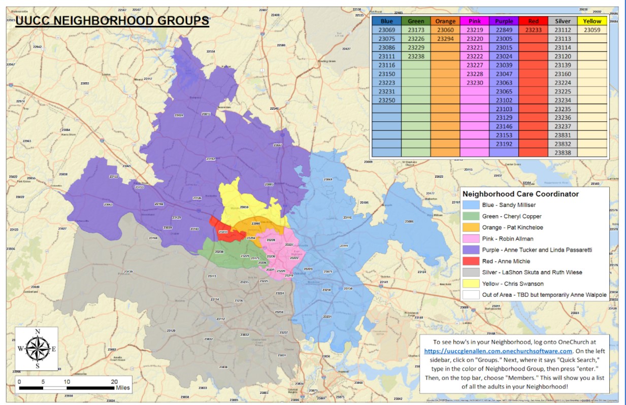 image of color coded neighborhood groups by zip code